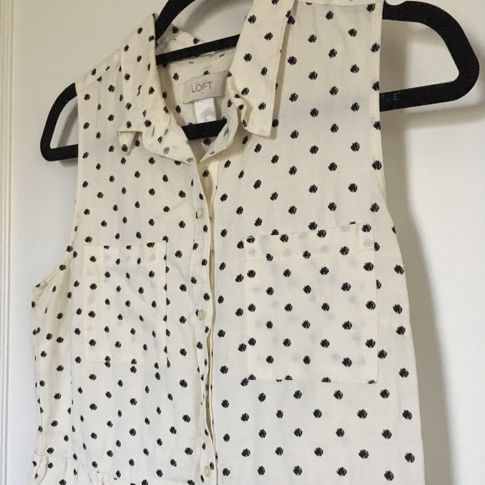 LOFT Polka Dot Dress, Size 6